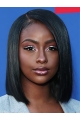 Black Shoulder Length Lace Front Synthetic Bobs Justine Skye Wigs