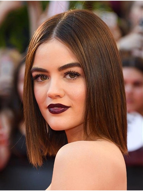 Straight  Shoulder Length Lace Front Synthetic Women Lucy Hale Wigs