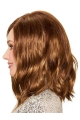 Brown Wavy Shoulder Length  Capless Synthetic Medium Women Wigs