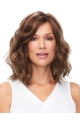 Wavy Shoulder Length Monofilament Layered  Synthetic Women Wigs