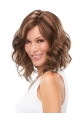 Wavy Shoulder Length Monofilament Layered  Synthetic Women Wigs