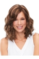 Wavy Shoulder Length Monofilament Layered  Synthetic Women Wigs