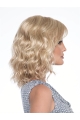 Wavy Platinum Blonde Layered Mono Synthetic Women Wigs