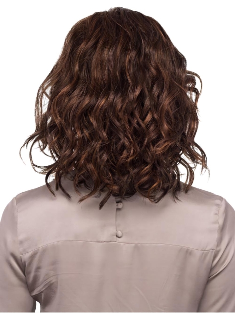 Brown Wavy Mono Quality Synthetic Women Wigs