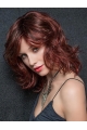 Exquisite Shoulder Length Wavy Auburn Classic Synthetic Women Wigs