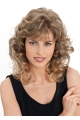 Ideal Blonde Wavy Shoulder Length Mono Classic Synthetic Women Wigs