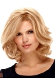 Trendy Blonde Wavy Shoulder Length Lace Front Synthetic Women  Wigs