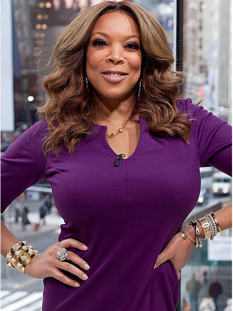 Medium Wavy Without Bangs Layered Capless Synthetic Wendy Williams Wig