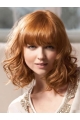 Nice Blonde Wavy Shoulder Length Capless Synthetic Women Wigs