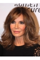 High Quality Shoulder-length Layered Wavy Lace Human Hair Jacklyn Smith Women Wig