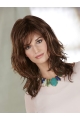 Affordable Auburn Wavy Shoulder Length Capless Synthetic Women Wigs