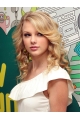 Comfortable Blonde Wavy Shoulder Length Hand-tied Mono Top Human Hair Women Taylor Swift Wigs