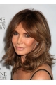 Beautiful and Feminine Shoulder-hitting Layered Wavy Lace Front Human Hair Jacklyn Smith Wig