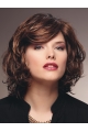 Fabulous New Design  Auburn Shoulder Length Wavy With Bangs Capless Synthetic Women Wigs