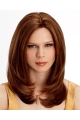 Amazing Auburn Wavy Without Bangs Shoulder Length Monofilament Synthetic Women Wigs