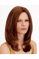 Amazing Auburn Wavy Without Bangs Shoulder Length Monofilament Synthetic Women Wigs