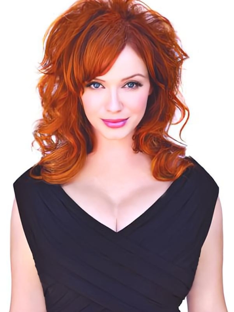 Incredible Shoulder Length Wavy Capless Copper Human Hair Wigs For Women