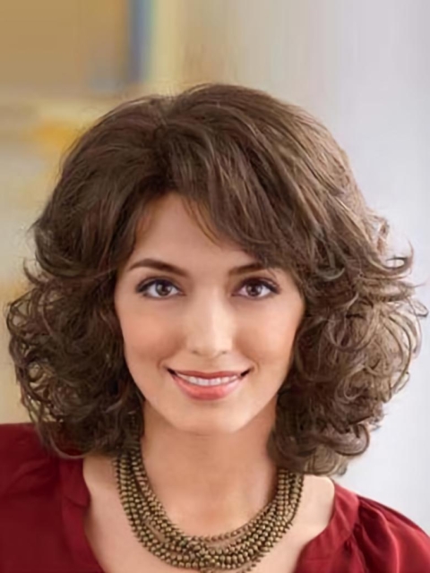 Gentle Lace Front Wavy Shoulder Length Classic Wigs