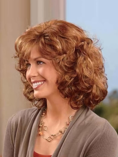 Gentle Lace Front Wavy Shoulder Length Classic Wigs