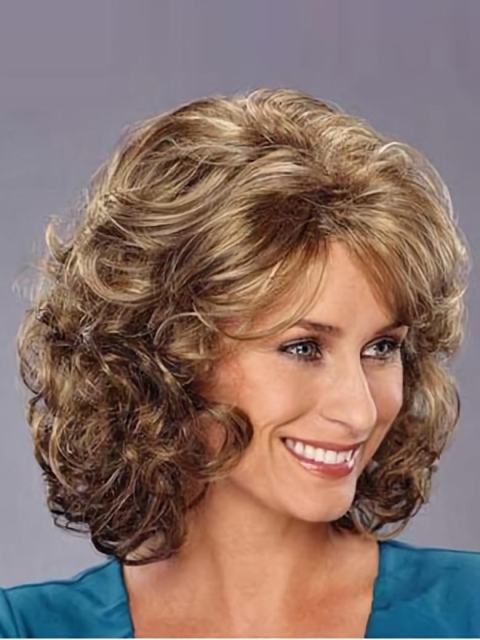 Gentle Lace Front Wavy Shoulder Length Classic Wigs