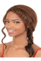 Sleek Brown Wavy Shoulder Length African American Wigs