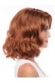 Fabulous Shoulder Length Wavy Red Nice Layered Wigs