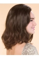 Great New Design Brown Wavy Shoulder Length Lace Front Synthetic Women Wigs