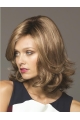 Exquisite Blonde Wavy Shoulder Length Capless Synthetic Women Wigs