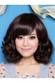 Ideal Brown Wavy Capless Synthetic  Medium Women Wigs